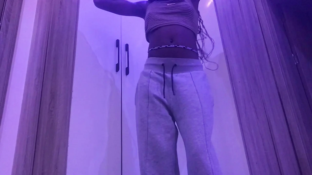 Sexy Slim Ebony POV Shakes Her Curves in a Teasing Dan