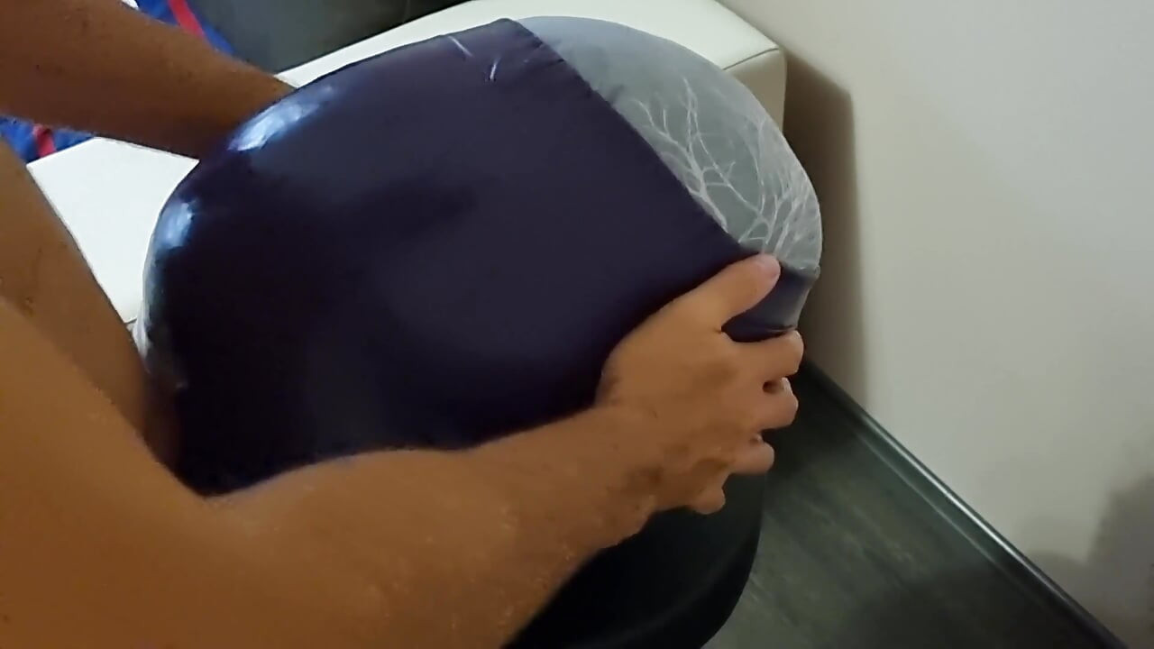 Cumming on Leather Pants