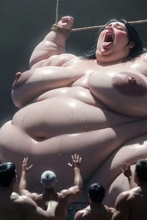 Gigantische ssbbw vastgebonden - kleine mannen die diep in haar natte kut verkennen