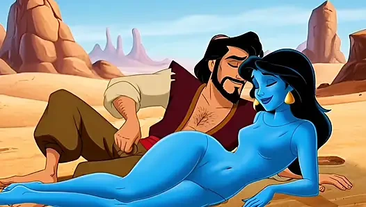 Genie-mädchen wichs schwanz zu adaddin. Märchengeschichte