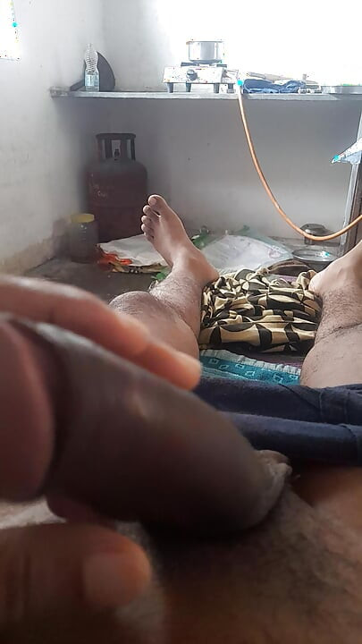 I am playing With My Big Black Cock, and I love to do it.