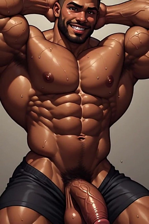 Locker Room Muscle Men Art
