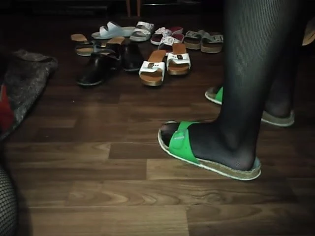 Ballbusting, cbt, pantyhose, clogs, huge cumming