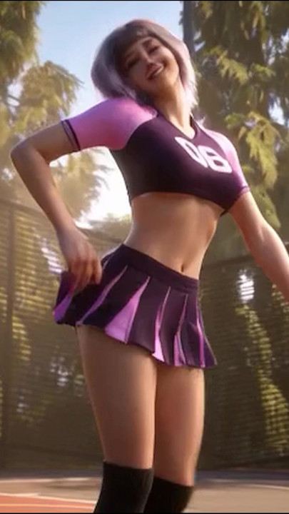 Young girl teasing her body