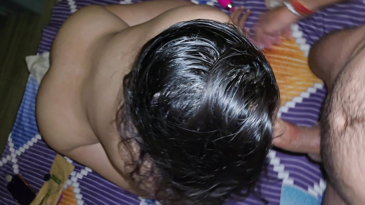 Chubby Ass Desi Wife Blowjob + Double Stimulation With Vibe