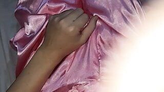 Satin suit masturbation