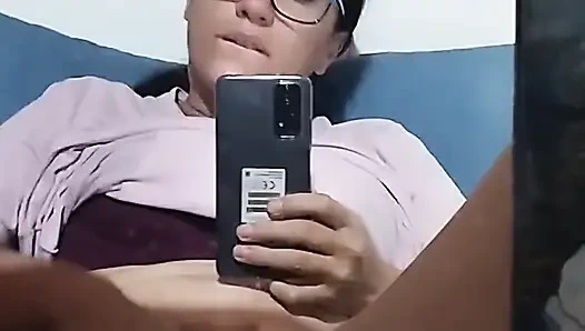 Girlfriend cheats on her boyfriend with her stepbrother in front of the camera