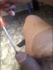 Sounding my urethra with a screwdriver