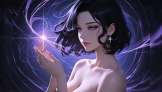 Lustrender Diashow: nackte mystikerin Trance Wirbelnde zauber - ai-video