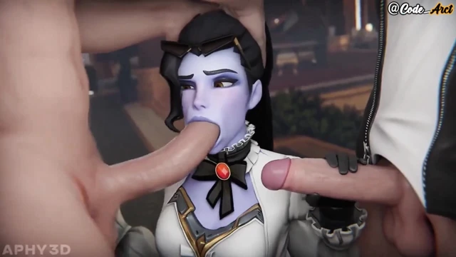 Widowmaker Gets Two Giant Cocks [Subtitled in Spanish]