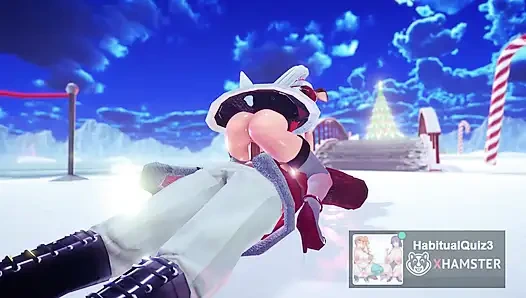 MMD R18 рождественский секс Люк хочет в публичном гэнгбэнге Ahegao 3D, хентай Fap герой NTR неверная жена с большим хуем