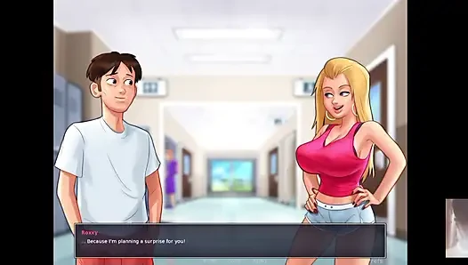 Big boobed slutty schoolgirl and I got stucked in the locker.