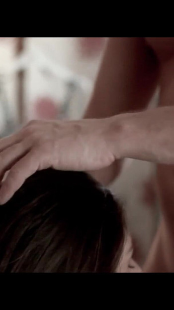 Emotional moment from "BLONDE BITCH SUCKS A COCK AS ANOTHER DRILLS HER CUNT FROM"