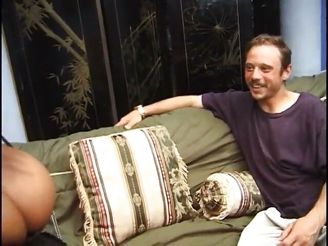 Dirty girl gets slammed while leaking milk for huge titties on couch