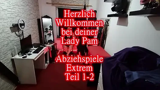 Hooded Sub Worships Dominant MILF Feet Under Red Lights