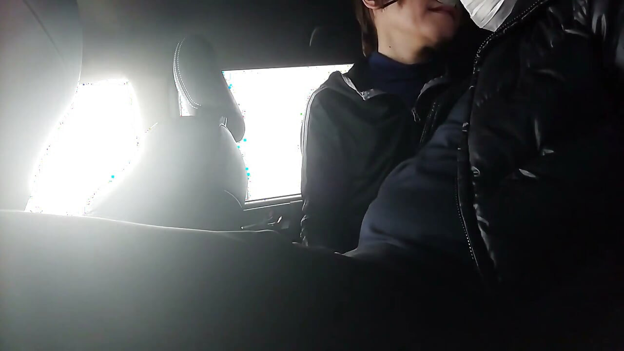 Midday parking lot blowjob and swallowing