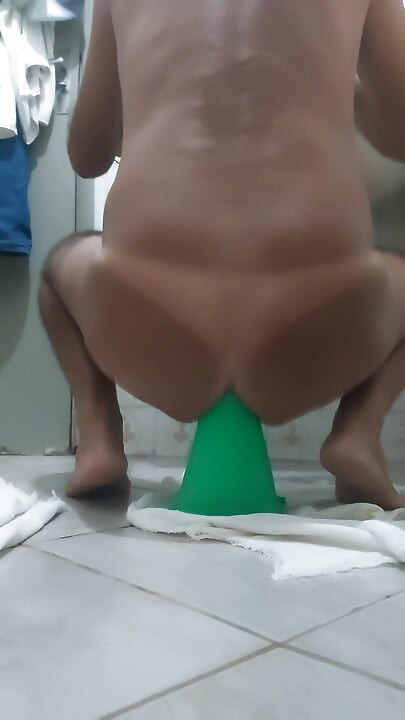 Ladysilva sussy doing anal masturbation in the bathroom at work