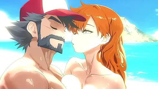 Pokemon Hentai Parody. Ash and Misty Outdoor Meeting. Part1