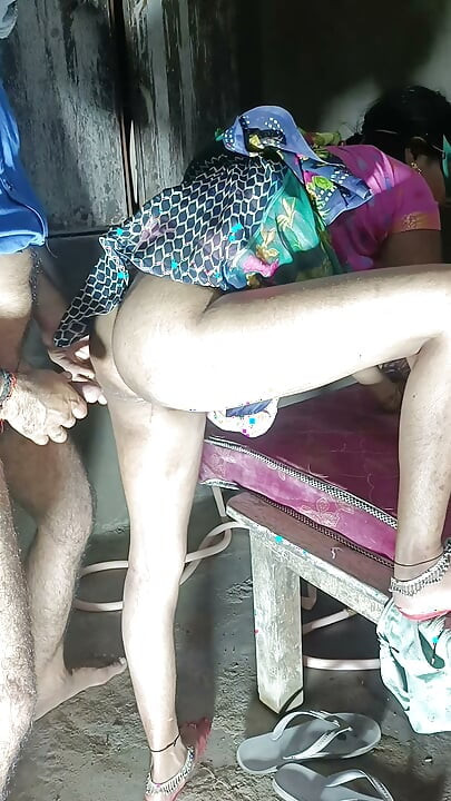 Sister-in-law's ass fucked brother-in-law's cock at night standing in doggy style Hindi audio