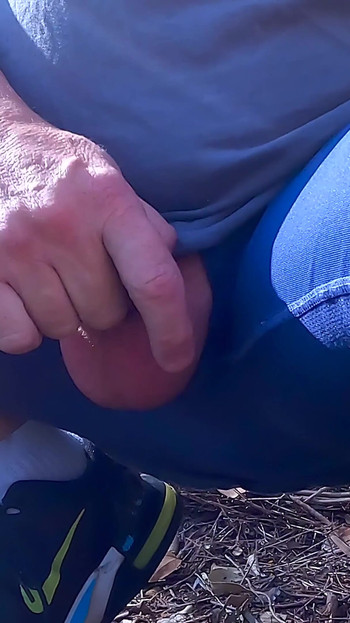 Spectacular moment from "Out for a long walk with my cock flopping around out of my shorts"