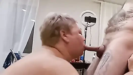 Slut lost at cards and gives me a blowjob