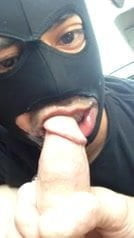 white daddy cumming on my face and mouth-car play