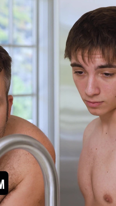 Thrilling moment from "🌳 Nudist Stepdad and Stepson Share a Day of Naked Bonding and Sexual Exploration"