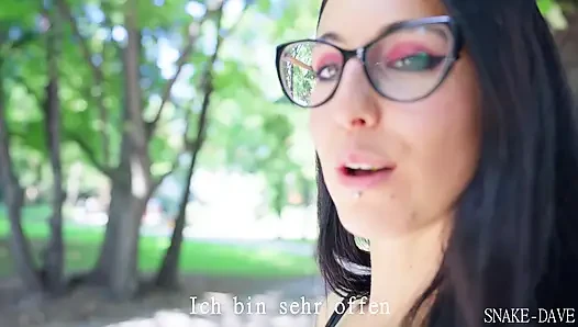 Sexy Italian woman approached and fucked in the park