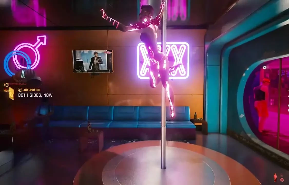 Cyberpunk 2077 sexscen med strippa av Loveskysan