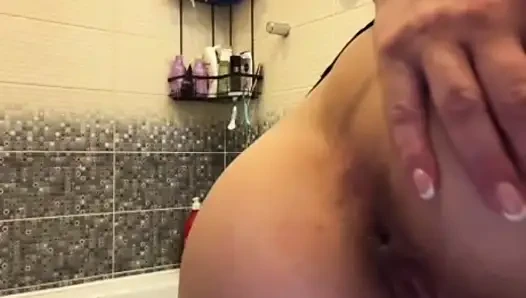 My stepmom fucks her ass with her fingers