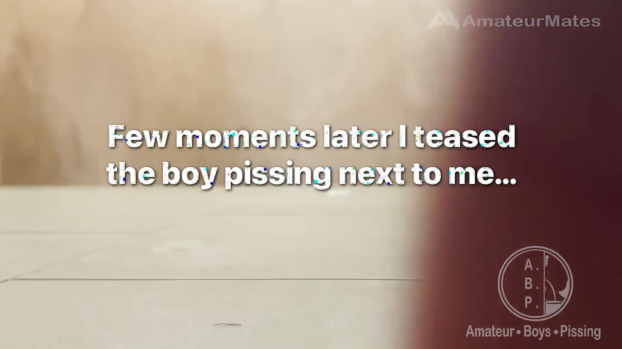 Peeking, Peeing, Flashing, Teasing at Public Urinal