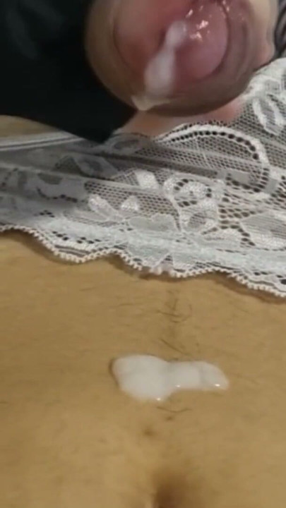 Hot Shemale Wanking A Making a Big Cumshot On Her Panties | Clip 1
