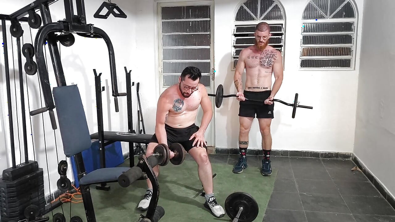 Fucking His Partner's Ass at the Gym