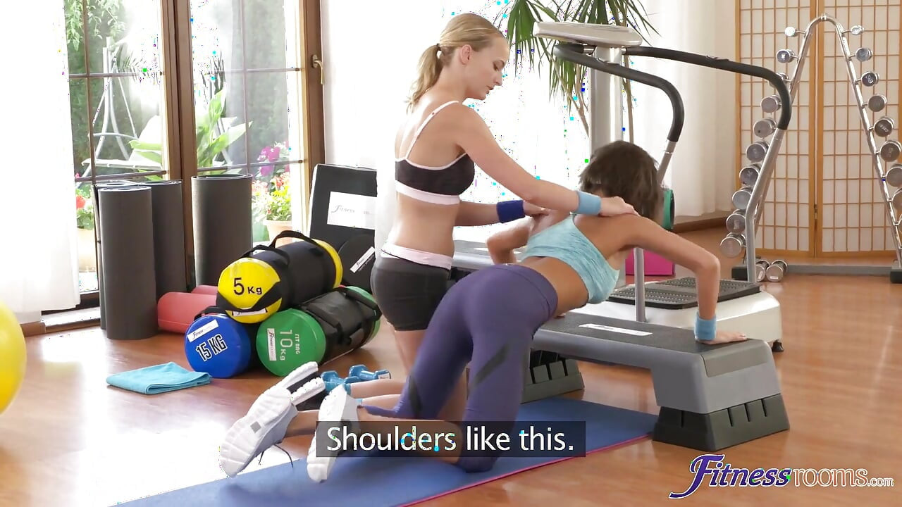 Fitness Rooms - Lesbian Workout for Big Tits Cutie