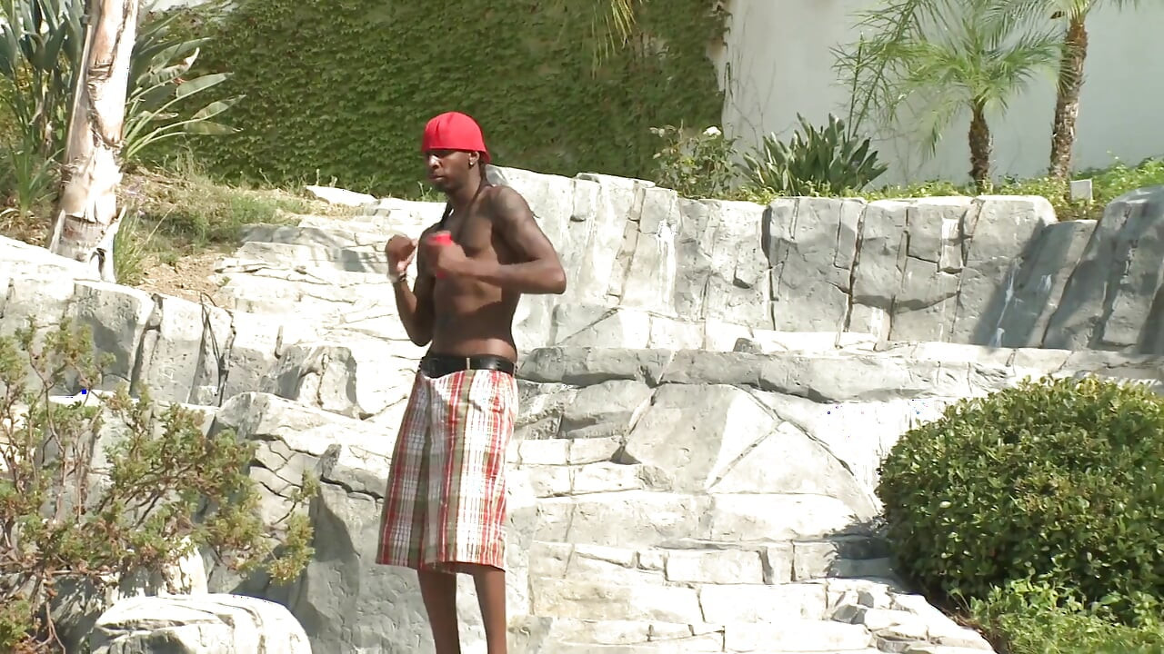Black guys get to fuck two hot blondes by the pool