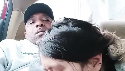 Asian Street Hooker Car Blowjob - Risky Roadside Deepthroat & Swallow & MILF