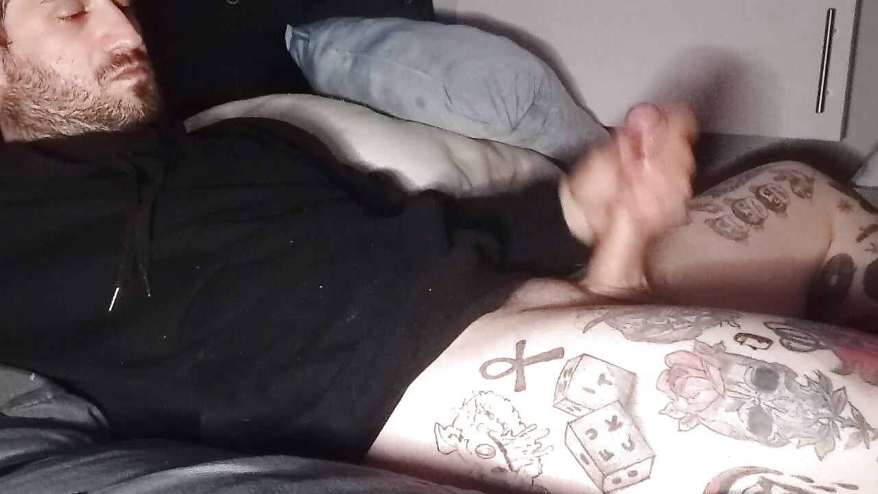 Hot guy rubbing his cock so nicely