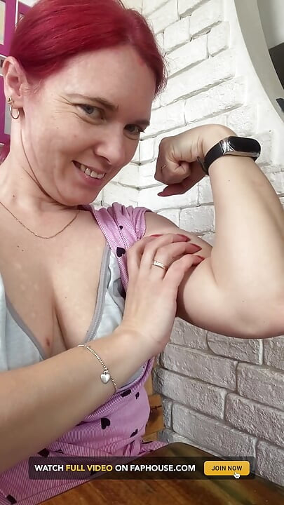 Showing Close up My Hard and Strong Muscles and Veins on Them
