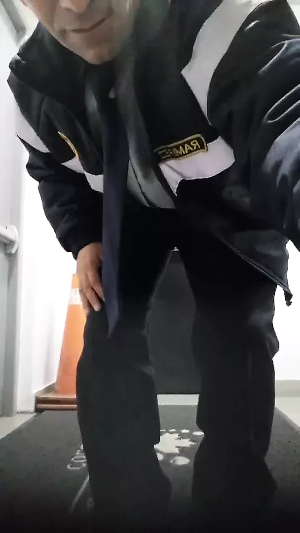 Cute colombian security guard