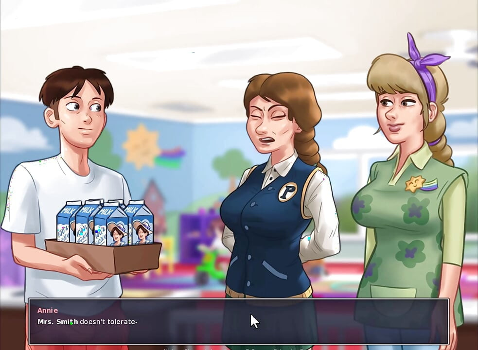 Summertime saga - sucking on jenny's boobs