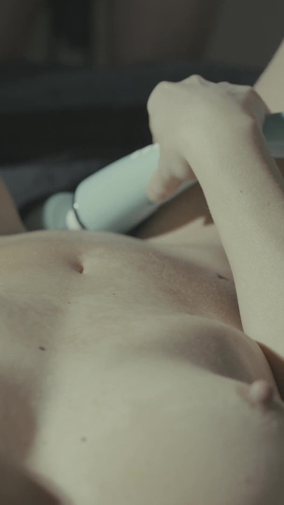 First I Use My Vibrator to Make Him Cum Slowly, Then, with His Cum All Over Me, I Use It to Give Myself a Great Orgasm