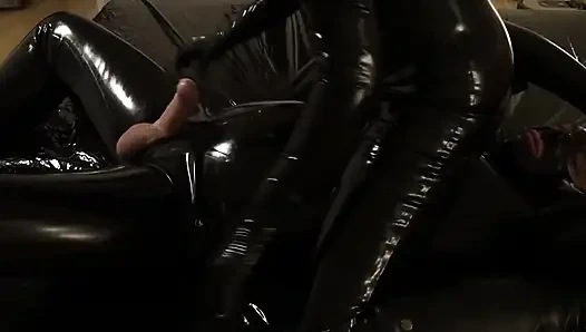 Latex Danielle and her army cumshot session 2angle