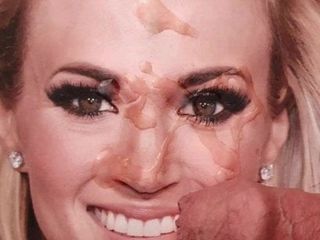 Трибьют спермы для фотографий Carrie Underwood
