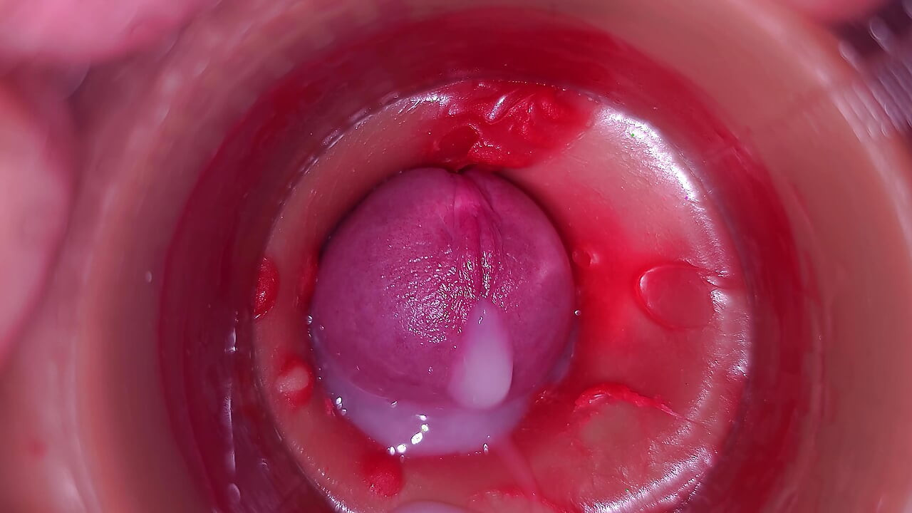 Camera in Vagina, Cervix POV, "Creampie" 4k