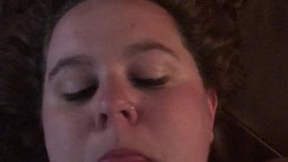 BBW asks for cum and swallows