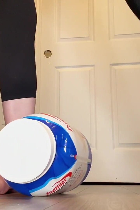 Size 16 Foot Domination: Protein Tubs Crushed Like Toys