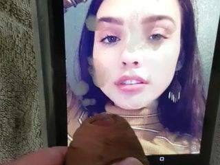 Cumtribute on pretty face