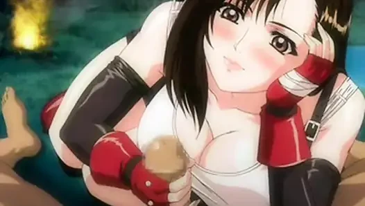 Sarcasticshovel392 präsentiert: Tifa Lockhart aus Final Fantasy VII erliegt einer intensiven, animeartigen Oralsex-Session mit englischen Untertiteln