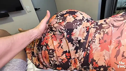 Night alone sharing a bed with my new big ass stepmom