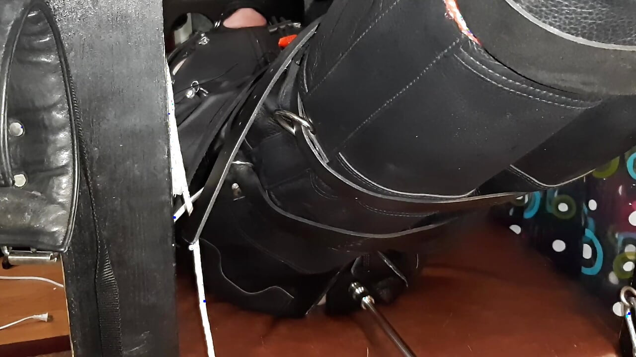 Leather Bondage and Machine Fuck by Mistress LDC